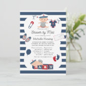 Invitation Baby Shower Marin par courrier (Debout devant)