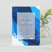 Invitation Baby Shower Marin Sous-Marin (Debout devant)