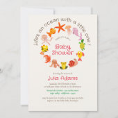 Invitation Baby shower marin sous-marin (Devant)