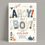 Invitation Baby Shower Marin Thème Garçon