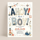 Invitation Baby Shower Marin Thème Garçon