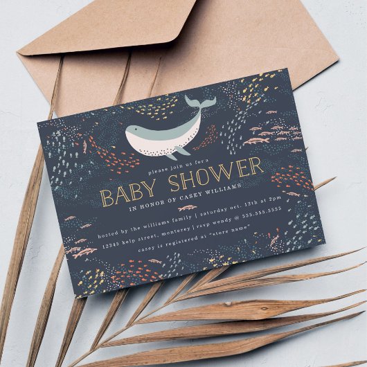 Invitation Baby shower Marine Life