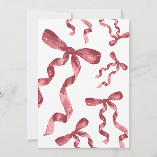 Invitation Baby shower Maroon Bow (Dos)