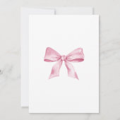 Invitation Baby shower Martini à Espresso Bow rose (Dos)