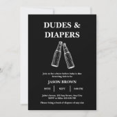 Invitation Baby shower masculin de la fête des Dudes & Diaper (Devant)