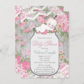 Invitation Baby shower Mason Jar (Devant / Derrière)