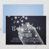 Invitation Baby shower Mason Jar & Fireflies Nuit d'été (Devant / Derrière)