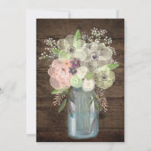 Invitation Baby shower Mason Jar neutre pour les f (Dos)