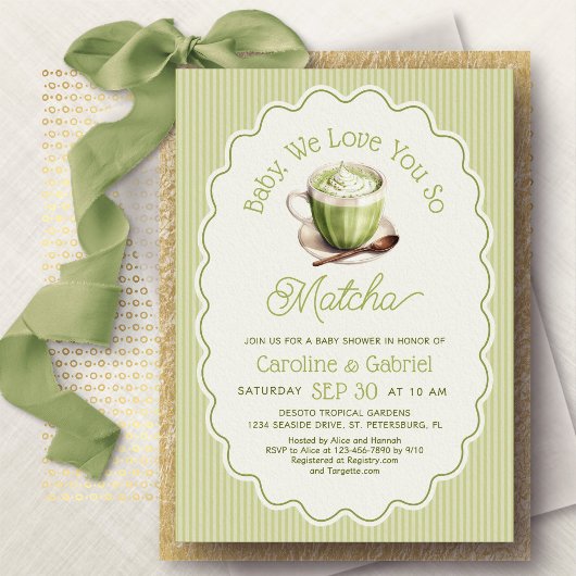Invitation Baby Shower Matcha