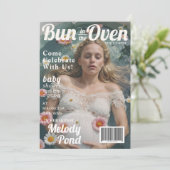 Invitation Baby shower Maternité Magazine Couverture Invitati (Debout devant)