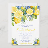 Invitation Baby shower méditerranéen Citrus Lemon (Devant)