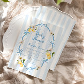 Invitation Baby shower méditerranéen Lemon Blue Bows