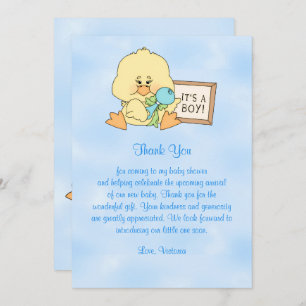 Invitation Baby shower Merci Baby Duck