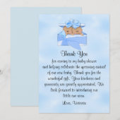 Invitation Baby shower Merci C'est Twins Boy (Devant / Derrière)