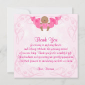 Invitation Baby shower Merci C'est une fille bébé fille (Devant)