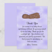 Invitation Baby shower Merci Hommes et femmes Neutralité ethn (Devant / Derrière)