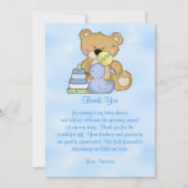 Invitation Baby shower Merci Teddy Bear (Devant)