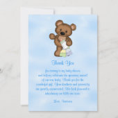 Invitation Baby shower Merci Teddy Bear (Devant)