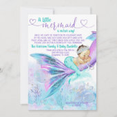 Invitation Baby Shower Mermaid Mail (Devant)