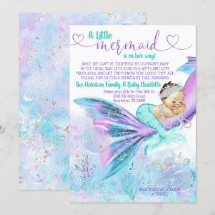 Invitation Baby Shower Mermaid Mail