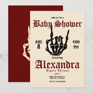 Invitation Baby shower Metal Rock