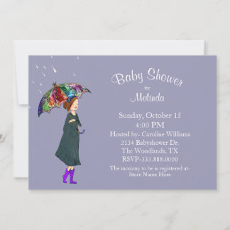 Invitation Baby shower météorologique pluvieuse