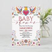 Invitation Baby shower Mexica Fiesta (Debout devant)