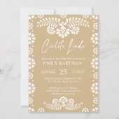 Invitation Baby shower mexicain beige Cielito lindo (Devant)