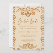 Invitation Baby shower mexicain beige Cielito lindo (Devant)