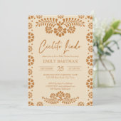 Invitation Baby shower mexicain beige Cielito lindo (Debout devant)