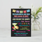Invitation Baby shower mexicain d'adoption Fiesta (Debout devant)