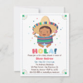 Invitation Baby shower mexicain de fiesta de garçon de Hola (Devant)