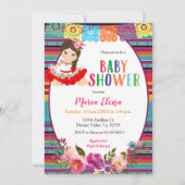 Invitation Baby shower mexicain de Fiesta Girl (Devant)