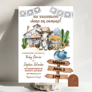 Invitation Baby shower mexicain espagnol Wild West Cowboy