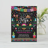 Invitation Baby shower mexicain Fiesta Cinco De Mayo (Debout devant)