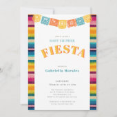Invitation Baby shower mexicain Fiesta Papel Picado (Devant)