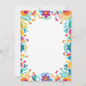 Invitation Baby shower mexicain Fleurs Jaunes Rose Fiesta (Dos)
