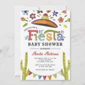 Invitation Baby shower mexicain moderne coloré Fiesta (Devant)