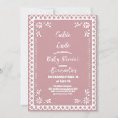 Invitation Baby shower mexicain rose Cielito Lindo (Devant)