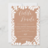 Invitation Baby shower mexicain Talavera Boho Cielito Lindo (Devant)