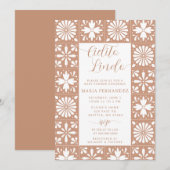 Invitation Baby shower mexicain Talavera Boho Cielito Lindo (Devant / Derrière)