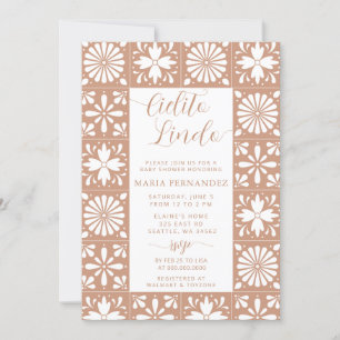 Invitation Baby shower mexicain Talavera Boho Cielito Lindo