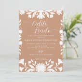 Invitation Baby shower mexicain Talavera Boho Cielito Lindo (Debout devant)