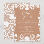 Invitation Baby shower mexicain Talavera Boho Cielito Lindo (Devant / Derrière)