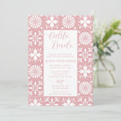 Invitation Baby shower mexicain Talavera rose Cielito Lindo (Debout devant)
