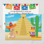 Invitation Baby shower mexicaine avec bébé Vintage (Devant / Derrière)