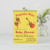 Invitation Baby shower mexicaine Fiesta Baby and M (Debout devant)