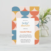 Invitation Baby shower mi-cercle mi-cercle mi-siècle (Debout devant)