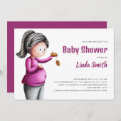 Invitation Baby shower mignon (Devant / Derrière)