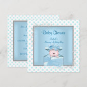 Invitation Baby Shower Mignon (Devant / Derrière)